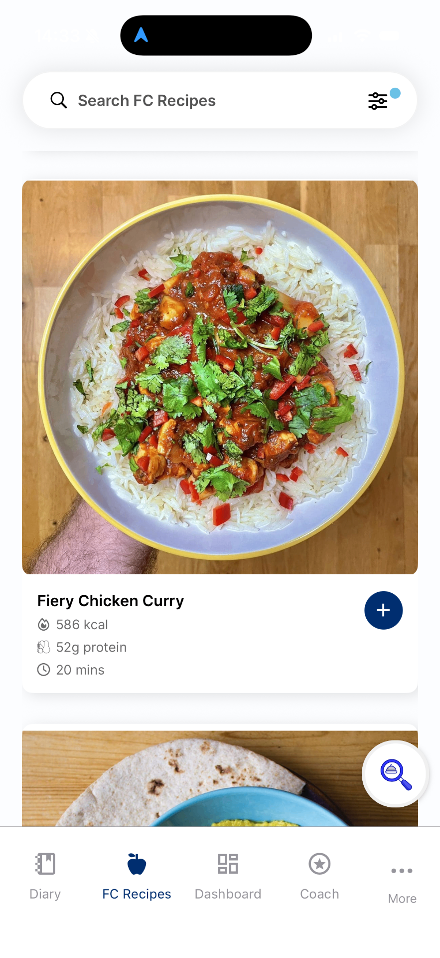 Fiery Chicken Curry recipe in The Fitness Chef app